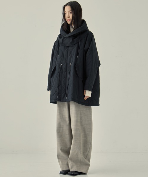 VACHEMENT（ヴァシュモン）の「【VACHEMENT/ヴァシュモン】リサイクル60/40クロスキルティング モッズコート（その他アウター・レディース・ダークグレー/ブラック・FREE）」の21枚目の写真