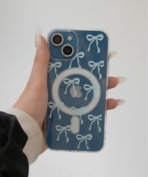 IMARI（イマリ）の「【 IMARI / イマリ 】 バレエコア リボン柄 MagSafe対応 iPhone ケース ( 13 / 13pro / 14 / 14pro / 15 / 15pro / 16 / 16pro )_（スマホケース/カバー）」