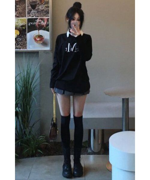 MUCENT(ムセント)の「メインシンボルシグネチャーロゴロングスリーブ(2カラー、男女共用)(Tシャツ/カットソー・レディース・ホワイト/ブラック・FREE)」の17枚目の写真