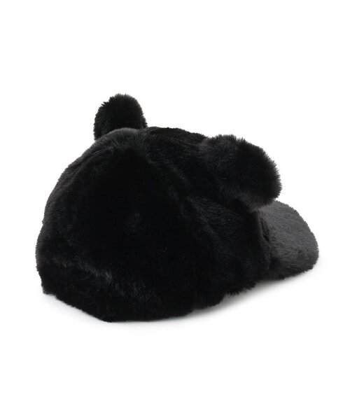 by LOVEiT(バイラビット)の「耳つきファーキャップ(キャップ・キッズ・ブラック/ピンク・M(54-56cm)/56-58cm)」の7枚目の写真