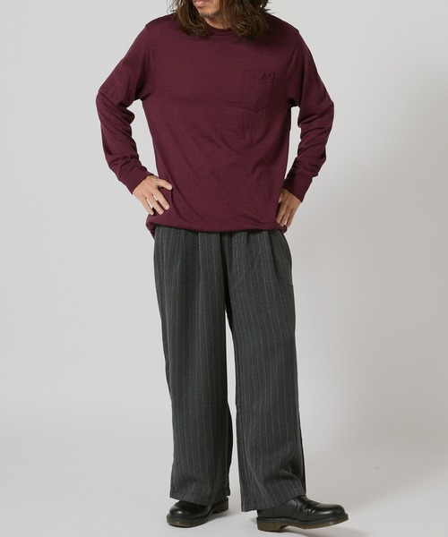 FLISTFIA（フリストフィア）の「FLISTFIA Wool Washable Pull Over / WL01016（Tシャツ/カットソー・メンズ・ライトグレー/モカ/バーガンディー・4/2/3）」の21枚目の写真