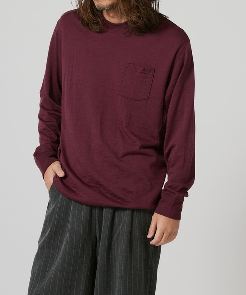 FLISTFIA（フリストフィア）の「FLISTFIA Wool Washable Pull Over / WL01016（Tシャツ/カットソー・メンズ・ライトグレー/モカ/バーガンディー・4/2/3）」の16枚目の写真