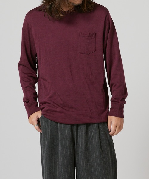FLISTFIA（フリストフィア）の「FLISTFIA Wool Washable Pull Over / WL01016（Tシャツ/カットソー・メンズ・ライトグレー/モカ/バーガンディー・4/2/3）」の17枚目の写真
