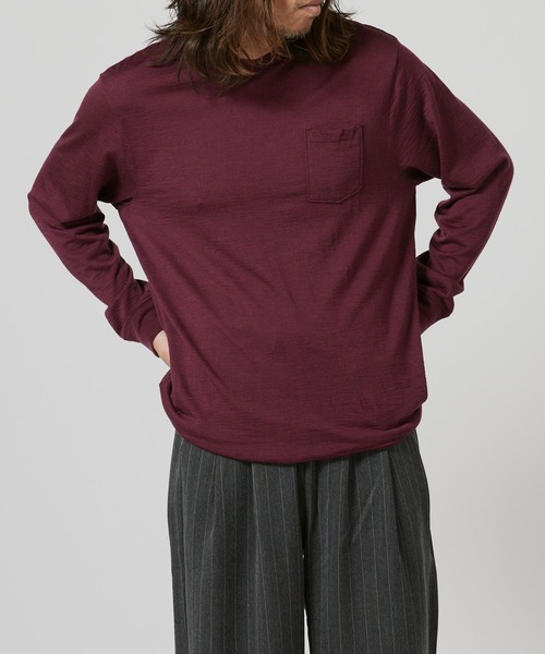 FLISTFIA（フリストフィア）の「FLISTFIA Wool Washable Pull Over / WL01016（Tシャツ/カットソー・メンズ・ライトグレー/モカ/バーガンディー・4/2/3）」の18枚目の写真