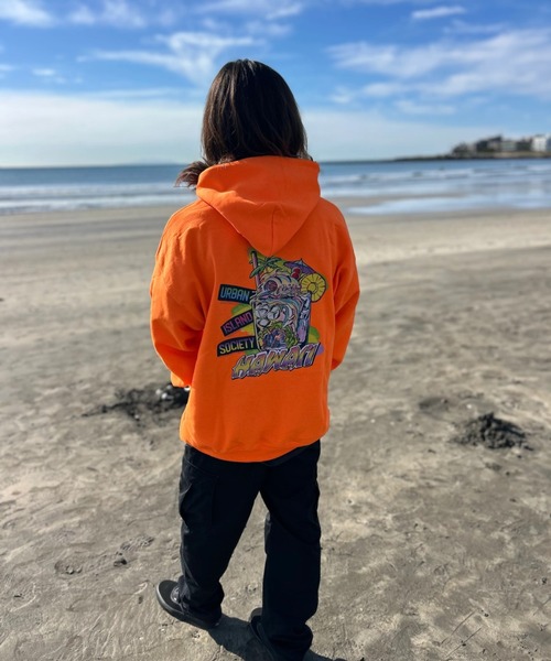 URBAN ISLAND SOCIETY(アーバンアイランドソサエティ)の「【URBAN ISLAND SOCIETY/アーバンアイランドソサエティ】UIS MAITAI HOODIE/パーカー プルオーバー スウェット ハワイアン トロピカル グラフィック(パーカー・メンズ・ブラック/オレンジ/ライム・SMALL/MEDIUM/LARGE/X-LARGE)」の12枚目の写真