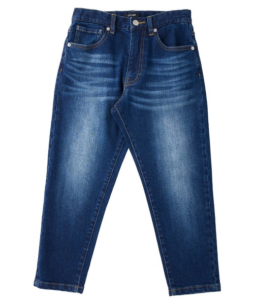 J.J camp(ジェイジェイキャンプ)の「J.J camp デニムパンツ テーパード blasted stretch denim pants(デニムパンツ・レディース・ネイビー系2/ネイビー系1・XS/S/M/L/XL/2XL)」の3枚目の写真
