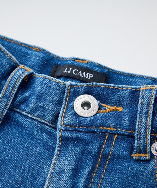 J.J camp(ジェイジェイキャンプ)の「J.J camp デニムパンツ テーパード blasted stretch denim pants(デニムパンツ・レディース・ネイビー系2/ネイビー系1・XS/S/M/L/XL/2XL)」の7枚目の写真