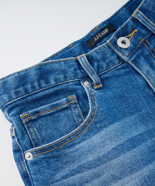 J.J camp(ジェイジェイキャンプ)の「J.J camp デニムパンツ テーパード blasted stretch denim pants(デニムパンツ・レディース・ネイビー系2/ネイビー系1・XS/S/M/L/XL/2XL)」の8枚目の写真