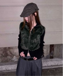 sedacle girl（セダクルガール）の「フェイクファードライバーズニット（ニット/セーター）」