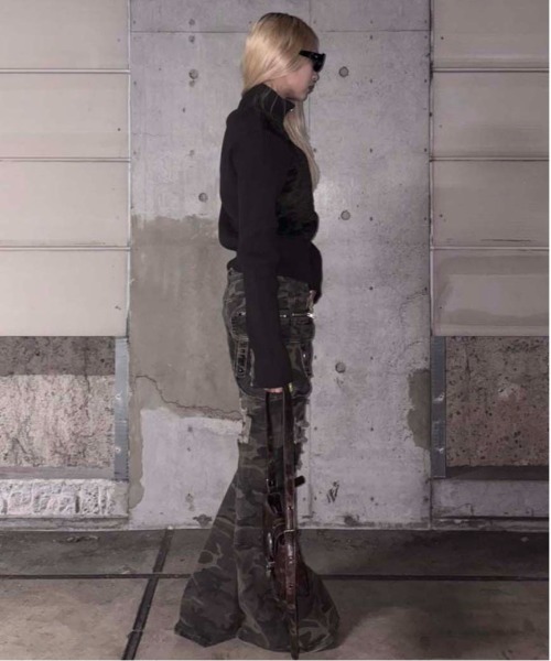 sedacle girl(セダクルガール)の「フェイクファードライバーズニット(ニット/セーター・レディース・ブラウン/ブラック・MEDIUM/SMALL)」の9枚目の写真