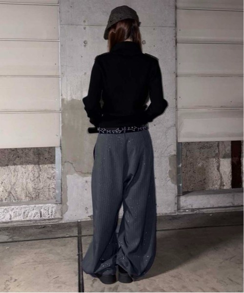 sedacle girl(セダクルガール)の「フェイクファードライバーズニット(ニット/セーター・レディース・ブラウン/ブラック・MEDIUM/SMALL)」の17枚目の写真