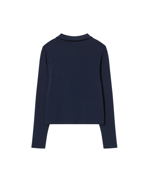 NYXX(エヌワイエックスエックス)の「SLIM COLLAR L/S NAVY(Tシャツ/カットソー・レディース・その他・FREE)」の3枚目の写真
