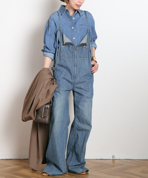 Johnbull(ジョンブル)の「【JOHNBULL/ジョンブル】フレンチサロペット(サロペット/オーバーオール・レディース・ブルー・36/38)」の5枚目の写真
