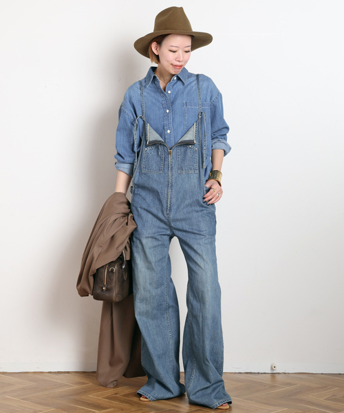 Johnbull(ジョンブル)の「【JOHNBULL/ジョンブル】フレンチサロペット(サロペット/オーバーオール・レディース・ブルー・36/38)」の6枚目の写真