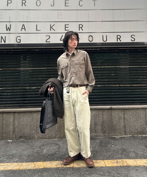 DRAW FIT（ドローフィット）の「ルークツーポケットシャツ [ダスティベージュ]（シャツ/ブラウス・メンズ・その他・MEDIUM/LARGE/X-LARGE）」の6枚目の写真