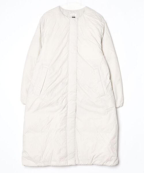 NANGA（ナンガ）の「ナンガ  NO COLLAR DOWN COAT（ダウンジャケット/コート・レディース・ブラック/アイボリー・L/M）」の7枚目の写真