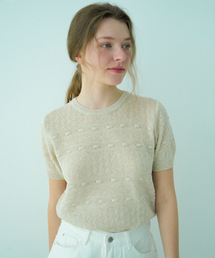 VLETI（ブレッティ）の「Summer Round  Point Half Knit (Linen)（ニット/セーター）」