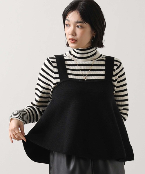 Gready Brilliant（グレディブリリアン）の「グログランニットキャミ（キャミソール・レディース・グレー/ブラック・38）」の10枚目の写真