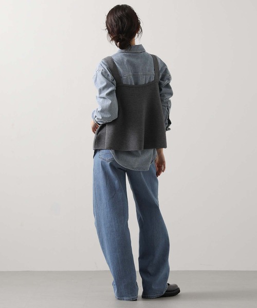 Gready Brilliant（グレディブリリアン）の「グログランニットキャミ（キャミソール・レディース・グレー/ブラック・38）」の13枚目の写真