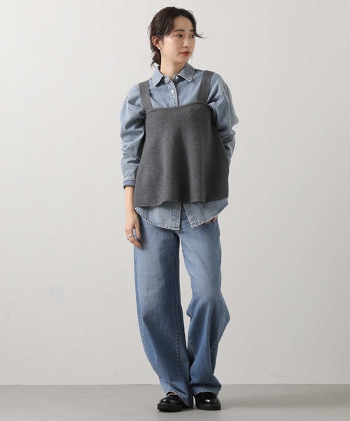 Gready Brilliant（グレディブリリアン）の「グログランニットキャミ（キャミソール・レディース・グレー/ブラック・38）」の14枚目の写真