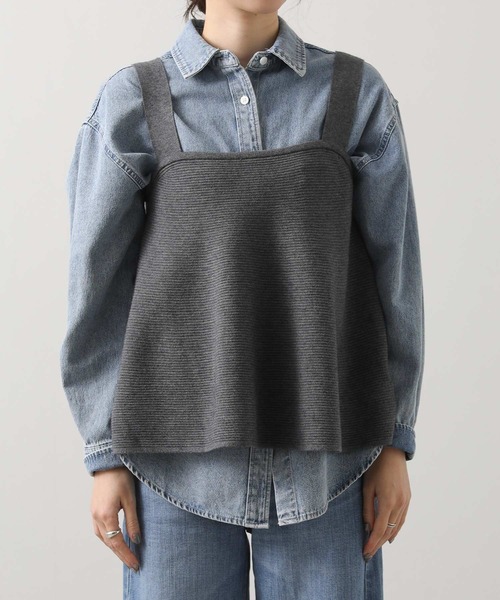 Gready Brilliant（グレディブリリアン）の「グログランニットキャミ（キャミソール・レディース・グレー/ブラック・38）」の19枚目の写真