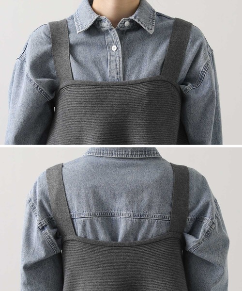 Gready Brilliant（グレディブリリアン）の「グログランニットキャミ（キャミソール・レディース・グレー/ブラック・38）」の21枚目の写真