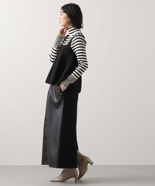 Gready Brilliant（グレディブリリアン）の「グログランニットキャミ（キャミソール・レディース・グレー/ブラック・38）」の4枚目の写真