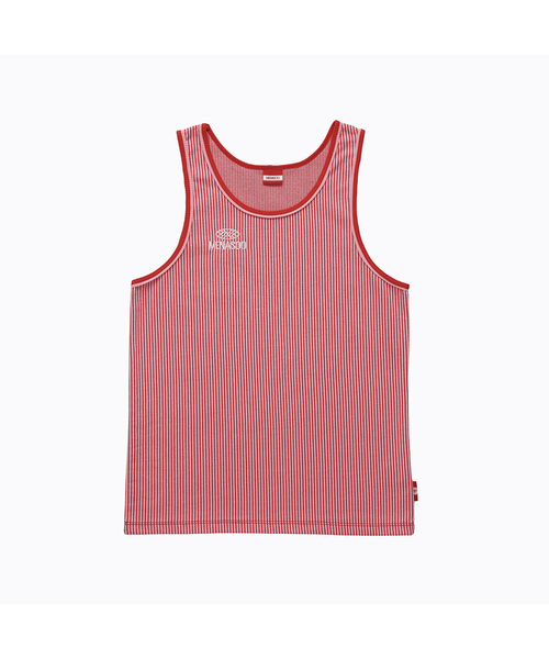 MENASOO(ミナス)の「Stripe Double Binding Sleeveless_Pink(Tシャツ/カットソー・レディース・PINK・F)」の1枚目の写真