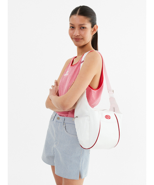 MENASOO(ミナス)の「Stripe Double Binding Sleeveless_Pink(Tシャツ/カットソー・レディース・PINK・F)」の7枚目の写真