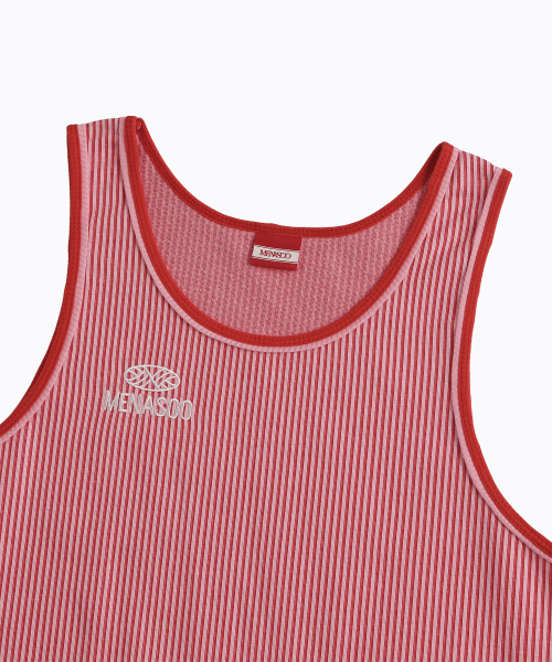 MENASOO(ミナス)の「Stripe Double Binding Sleeveless_Pink(Tシャツ/カットソー・レディース・PINK・F)」の14枚目の写真