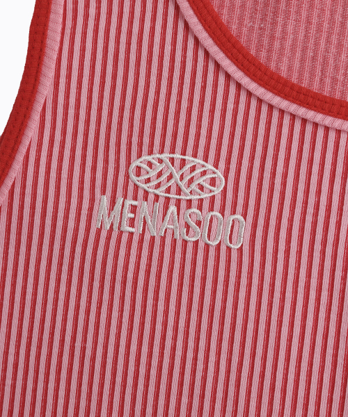 MENASOO(ミナス)の「Stripe Double Binding Sleeveless_Pink(Tシャツ/カットソー・レディース・PINK・F)」の15枚目の写真