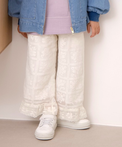 MAKE YOUR DAY(メイクユアデイ)の「レースパンツ■80~140cm(その他パンツ・キッズ・ブラック/アイボリー・80/90/100/110/120/130/140)」の1枚目の写真