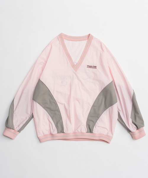 MAISON SPECIAL（メゾンスペシャル）の「Striped Print V-Neck Tops/ストライププリントVネックトップス（その他トップス・レディース・ピンク/グレー/チャコールグレー・FREE）」の15枚目の写真