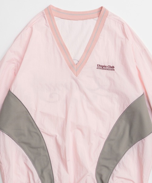 MAISON SPECIAL（メゾンスペシャル）の「Striped Print V-Neck Tops/ストライププリントVネックトップス（その他トップス・レディース・ピンク/グレー/チャコールグレー・FREE）」の16枚目の写真