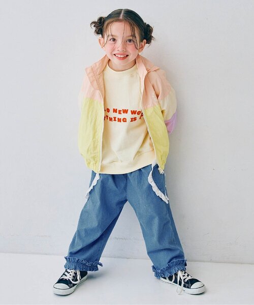 p.premier（ピードットプルミエ）の「ハートポケットフリルパンツ（その他パンツ・キッズ・サックスブルー/ピンク/レッド/インディゴブルー・80/90/100/110/120/130/140）」の9枚目の写真