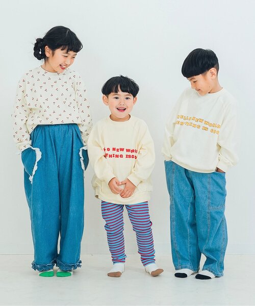 p.premier（ピードットプルミエ）の「ハートポケットフリルパンツ（その他パンツ・キッズ・サックスブルー/ピンク/レッド/インディゴブルー・80/90/100/110/120/130/140）」の12枚目の写真