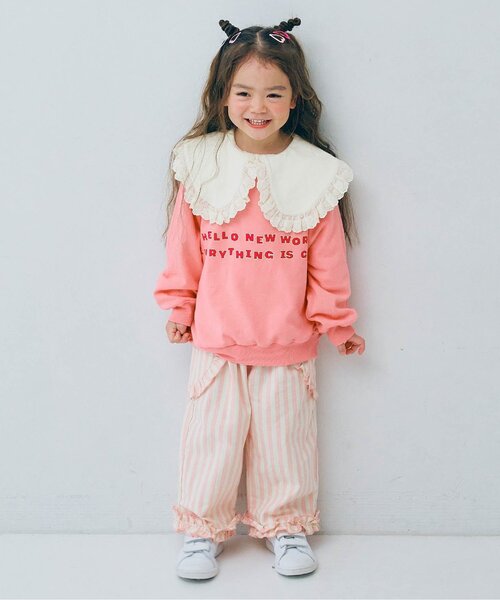 p.premier（ピードットプルミエ）の「ハートポケットフリルパンツ（その他パンツ・キッズ・サックスブルー/ピンク/レッド/インディゴブルー・80/90/100/110/120/130/140）」の14枚目の写真