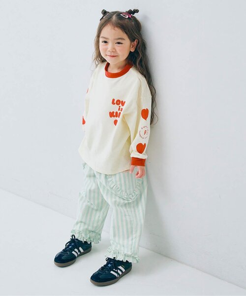 p.premier（ピードットプルミエ）の「ハートポケットフリルパンツ_ジュニア対応（その他パンツ・キッズ・サックスブルー/ピンク/レッド/インディゴブルー・80/90/100/110/120/130/140）」の21枚目の写真