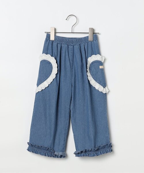 p.premier（ピードットプルミエ）の「ハートポケットフリルパンツ_ジュニア対応（その他パンツ・キッズ・サックスブルー/ピンク/レッド/インディゴブルー・80/90/100/110/120/130/140）」の15枚目の写真