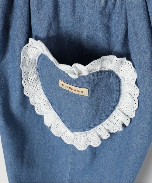 p.premier（ピードットプルミエ）の「ハートポケットフリルパンツ_ジュニア対応（その他パンツ・キッズ・サックスブルー/ピンク/レッド/インディゴブルー・80/90/100/110/120/130/140）」の16枚目の写真