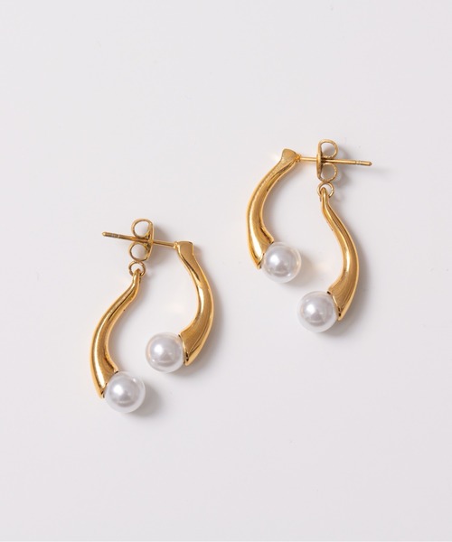 TONE SELECT GOODS(トーンセレクトグッズ)の「【Peony/ピオニー】/ステンレス アクリルパール クロスピアス 0.8mm(ピアス(両耳用)・レディース・ゴールド/シルバー・FREE)」の8枚目の写真
