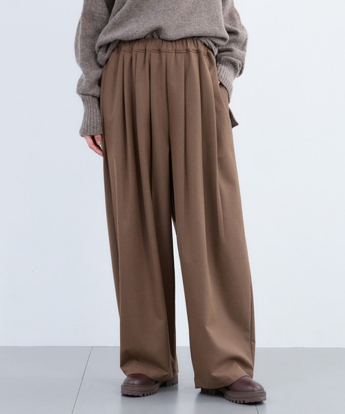 BARNYARDSTORM（バンヤードストーム）の「BARNYARDSTORM / 裏起毛タックイージーパンツ / マシンウォッシャブル（その他パンツ・レディース・ブラック/グレー/ブラウン/キャメル/ベージュ・S/M）」の8枚目の写真