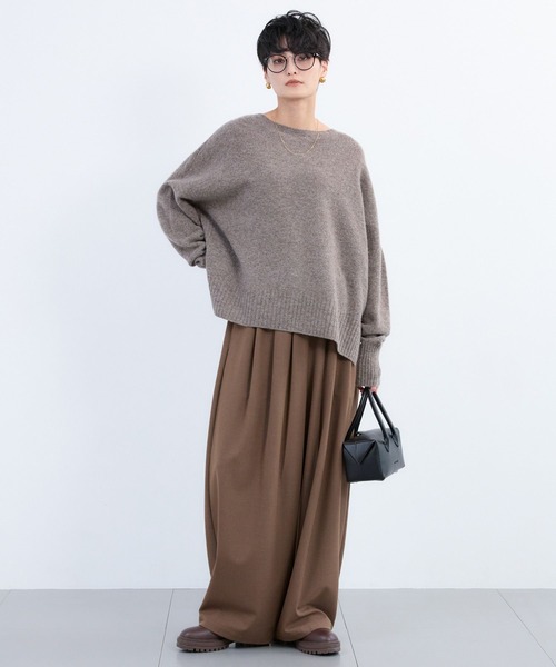 BARNYARDSTORM（バンヤードストーム）の「BARNYARDSTORM / 裏起毛タックイージーパンツ / マシンウォッシャブル（その他パンツ・レディース・ブラック/グレー/ブラウン/キャメル/ベージュ・S/M）」の9枚目の写真