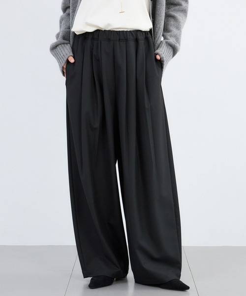 BARNYARDSTORM（バンヤードストーム）の「BARNYARDSTORM / 裏起毛タックイージーパンツ / マシンウォッシャブル（その他パンツ・レディース・ブラック/グレー/ブラウン/キャメル/ベージュ・S/M）」の11枚目の写真