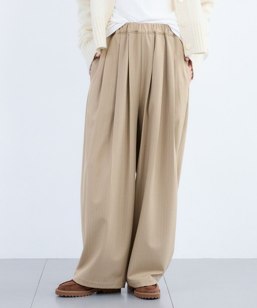 BARNYARDSTORM（バンヤードストーム）の「BARNYARDSTORM / 裏起毛タックイージーパンツ / マシンウォッシャブル（その他パンツ・レディース・ブラック/グレー/ブラウン/キャメル/ベージュ・S/M）」の14枚目の写真