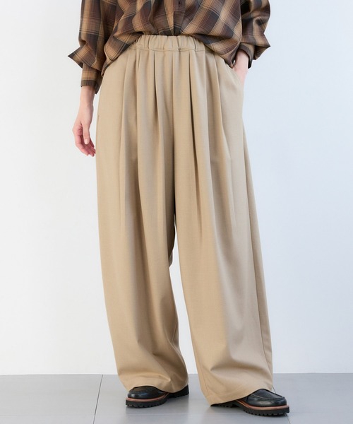 BARNYARDSTORM（バンヤードストーム）の「BARNYARDSTORM / 裏起毛タックイージーパンツ / マシンウォッシャブル（その他パンツ・レディース・ブラック/グレー/ブラウン/キャメル/ベージュ・S/M）」の19枚目の写真