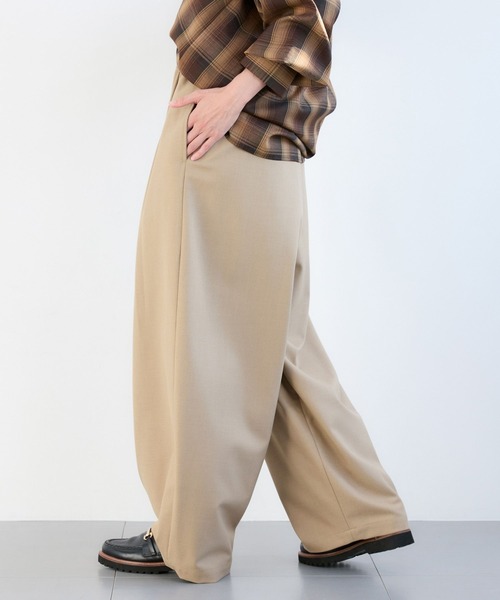 BARNYARDSTORM（バンヤードストーム）の「BARNYARDSTORM / 裏起毛タックイージーパンツ / マシンウォッシャブル（その他パンツ・レディース・ブラック/グレー/ブラウン/キャメル/ベージュ・S/M）」の20枚目の写真