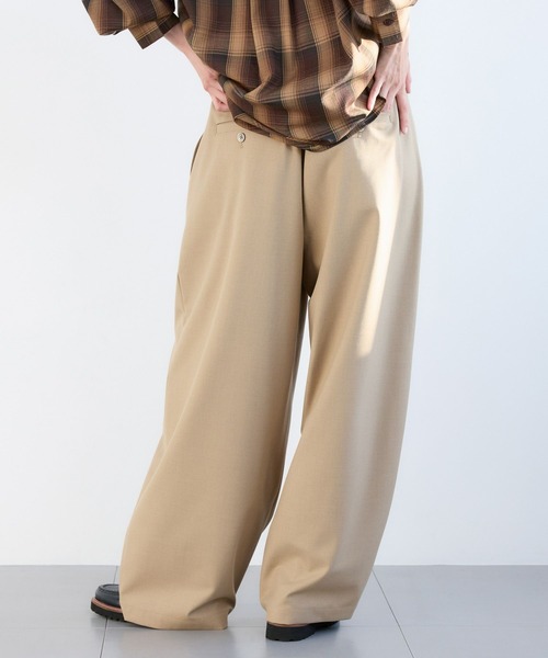 BARNYARDSTORM（バンヤードストーム）の「BARNYARDSTORM / 裏起毛タックイージーパンツ / マシンウォッシャブル（その他パンツ・レディース・ブラック/グレー/ブラウン/キャメル/ベージュ・S/M）」の21枚目の写真