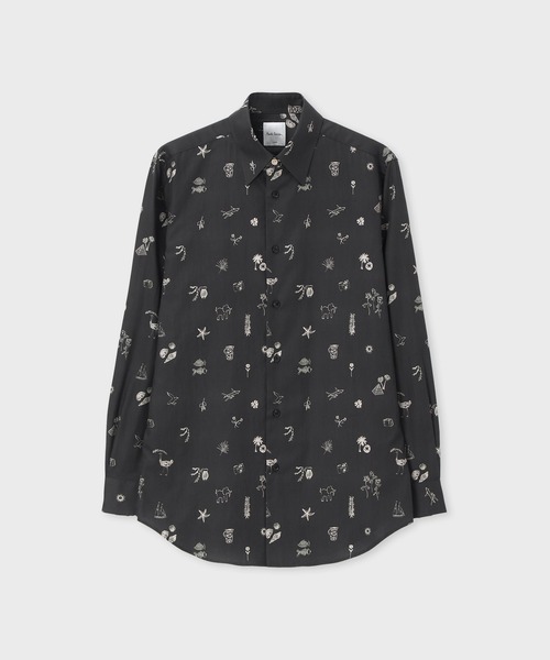 ポール・スミス Paul Smith シャツ ブラウス オーバーサイズ ロングスリーブ 総柄 コットン レディース トップス 38 Paul Smith - ポール・スミス Paul Smith シャツ ブラウス オーバー