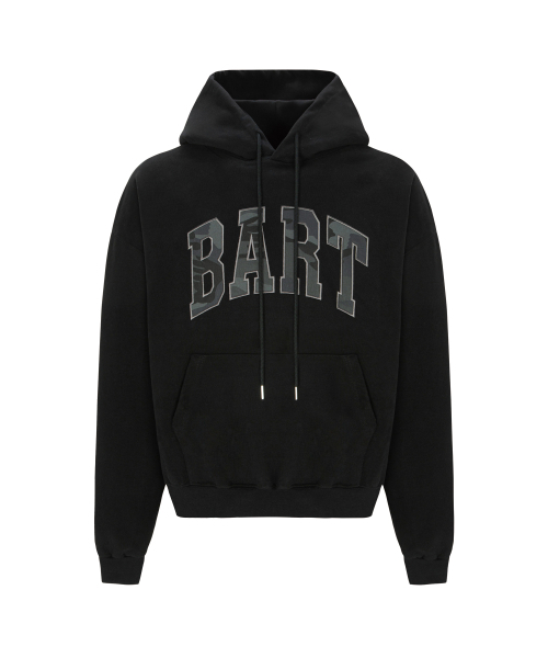 BATTRACT(バトラクト)の「BART カモ刺繍ロゴフードパーカー(パーカー・メンズ・ブラック・LARGE/MEDIUM)」の1枚目の写真